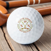 Mannen Golfer Gifts Classic Bruin Monogram Golfballen