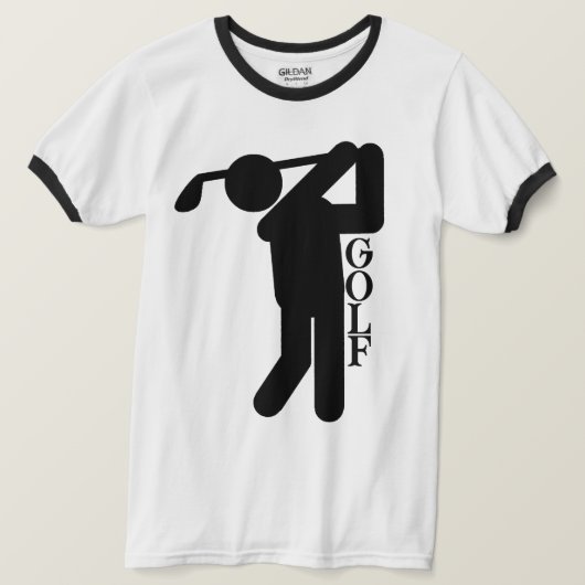 Mannen Golfer - Golfsymbool T-shirt (Design voorkant)