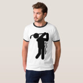Mannen Golfer - Golfsymbool T-shirt (Voorkant volledig)