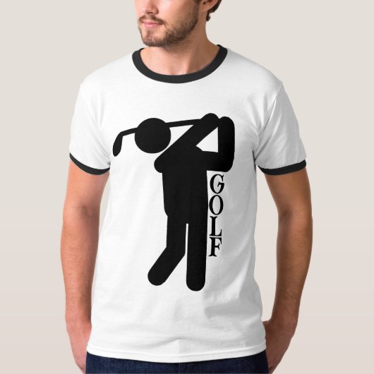 Mannen Golfer - Golfsymbool T-shirt (Voorkant)