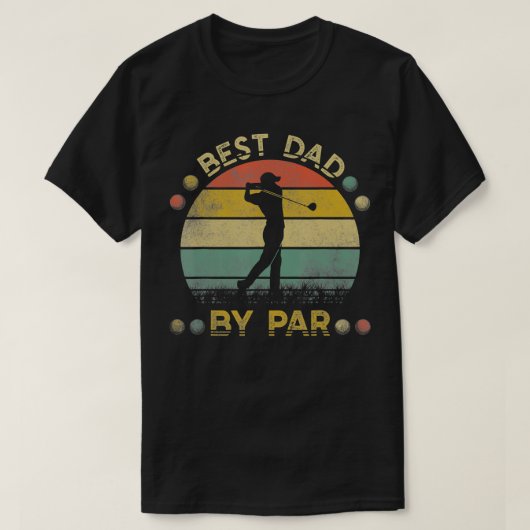 Mannen  Golfer-outfit beste vader voor vader Par T-shirt (Design voorkant)