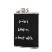 Mannen Golfers "geweldige vrouw" Tekst > Mannen Go Heupfles (Links)