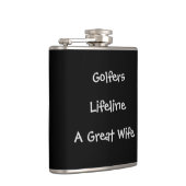 Mannen Golfers "geweldige vrouw" Tekst > Mannen Go Heupfles (Rechts)