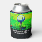 Mannen Golfing Birthavors Golf Blikjeskoeler (Blikje Voorkant)