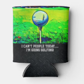 Mannen Golfing Birthavors Golf Blikjeskoeler (Voorkant)