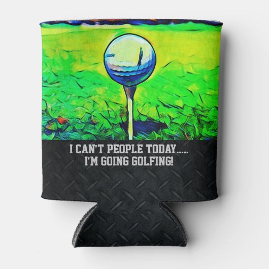 Mannen Golfing Birthavors Golf Blikjeskoeler (Voorkant)