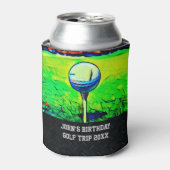 Mannen Golfing Birthavors Golf Blikjeskoeler (Blikje Voorkant)