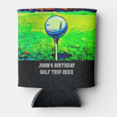 Mannen Golfing Birthavors Golf Blikjeskoeler (Voorkant)