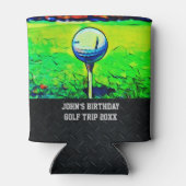 Mannen Golfing Birthavors Golf Blikjeskoeler (Achterkant)