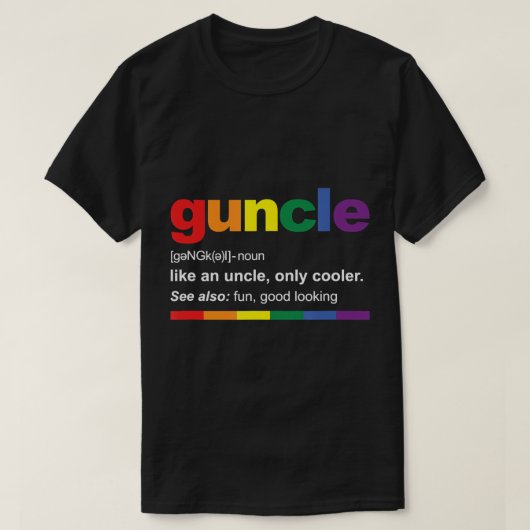 Mannen Goom Definition Rainbow Gift for Gay T-shirt (Design voorkant)