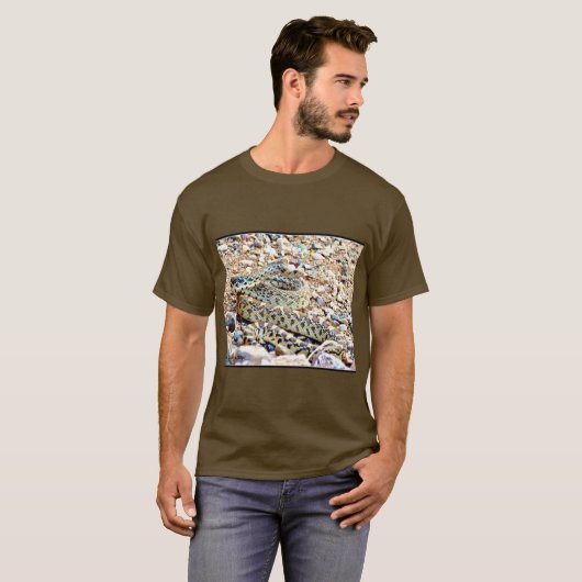 Mannen Gopher Snake Brown Tee Shirt (Voorkant volledig)