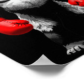 Mannen Gorilla Fighter Boxer Art Funny Animal Boxi Poster (Hoek)