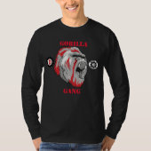 mannen "Gorilla Gang" lange sleve T Shrit T-shirt (Voorkant)