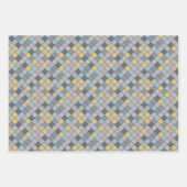 Mannen Goud Blauw set van 3 Verpakkingspak Inpakpapier Vel (Voorkant 3)