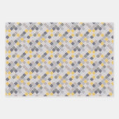 Mannen Goud Blauw set van 3 Verpakkingspak Inpakpapier Vel (Voorkant 2)