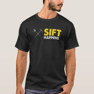 Mannen goudpanning voor gouden miner en goudpanner t-shirt
