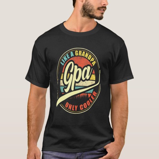 Mannen gpa als opa alleen koel t-shirt (Voorkant)