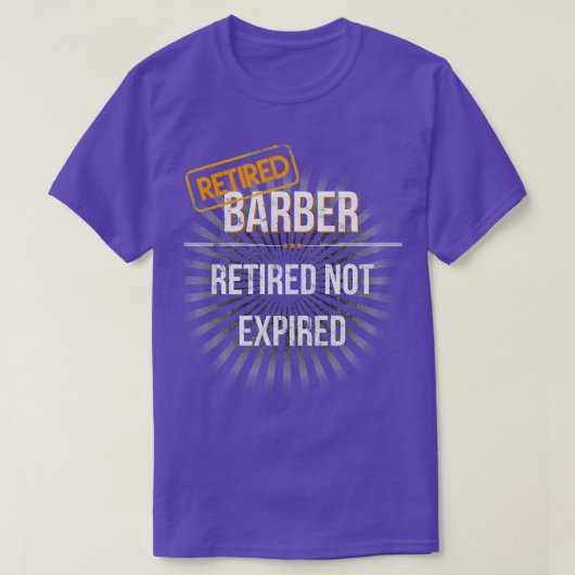 Mannen Graad voor de pensionering van Barber in ru T-shirt (Design voorkant)