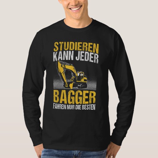 Mannen graafmachine-driver kan elk uitgravingsexcu t-shirt (Voorkant)