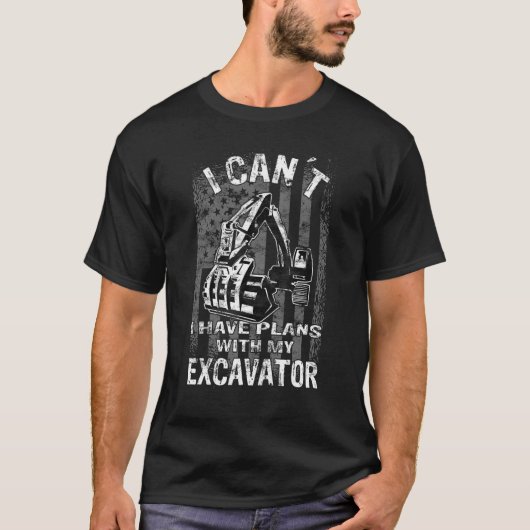 Mannen graafmachine voor graafmachines voor de bou t-shirt (Voorkant)