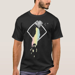 Mannen Grafisch Grote Golfverf Emmer Kleurengalay T-shirt