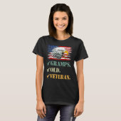Mannen Grammolen Oude Veteraan Amerikaanse Eagle F T-shirt (Voorkant volledig)
