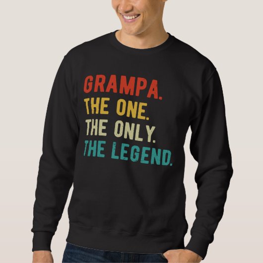 Mannen Grampa Eén enkel legend Vaderdag Trui (Voorkant)
