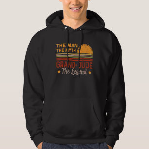 Mannen Grand Dude Het Man Myth Legend Retro Opa Hoodie
