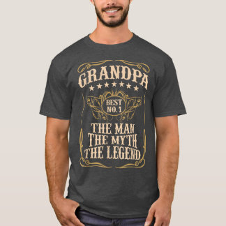 Mannen GRANDPA HET MAN DE MYTH DE LEGEND Vader T-shirt
