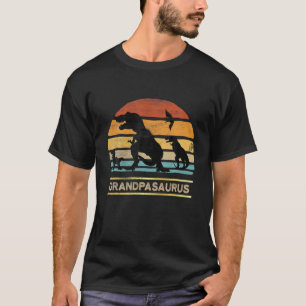 Mannen Grandpasaurus Grandpa Dinosaur Saurus Chris T-shirt