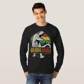 Mannen Grandpasaurus Rex Dinosaur Grandpa Saurus F T-shirt (Voorkant volledig)