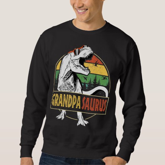Mannen Grandpasaurus Rex Dinosaur Grandpa Saurus F Trui (Voorkant)