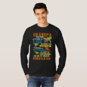 Mannen Grandpasaurus T Rex Dinosaur Grandpa Saurus T-shirt (Voorkant volledig)