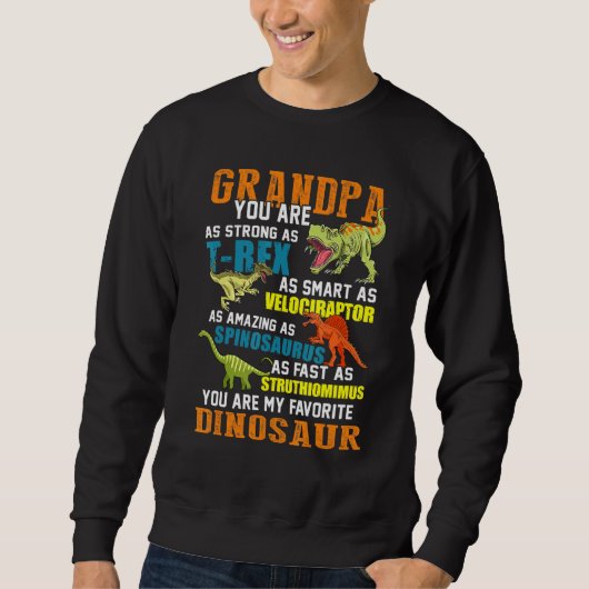 Mannen Grandpasaurus T Rex Dinosaur Grandpa Saurus Trui (Voorkant)
