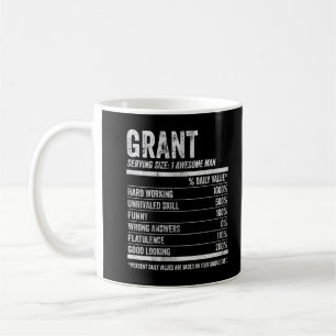 Mannen Grant Nutrition Gepersonaliseerde naam Shir Koffiemok
