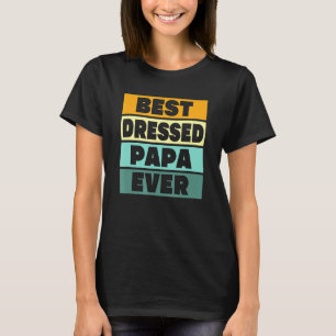 Mannen Graphic Best Dressed Papa - Retro Dad T-shirt