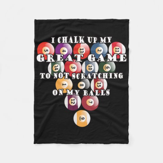 Mannen Grappig Geen Scratching Scratch Game Pool B Fleece Deken (Voorkant)