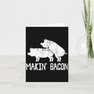 Mannen Grappig Maken Bacon Kunst Voor Mannen Vrouw Kaart