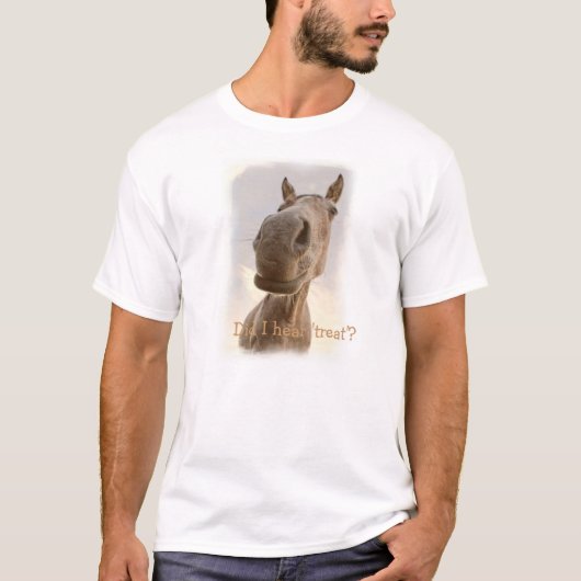 Mannen grappig paard t-shirt (Voorkant)