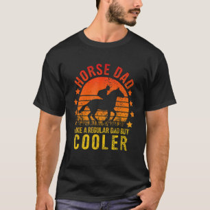 Mannen Grappig paard vader als een gewone vader ma T-shirt