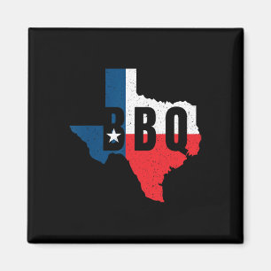 Mannen Grappig Texas Bbq Grillen Of Roken Vlees Magneet