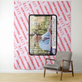 Mannen Grappige 50ste Verjaardag TV Nieuws 40ste 6 Wandkleed (In situ)