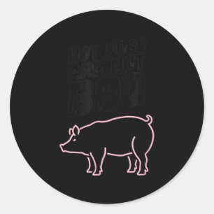 Mannen Grappige Barbecue Grillen BBQ Roker Gift vo Ronde Sticker