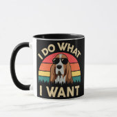 Mannen grappige Basset Hound-cadeautjes die ik doe Mok (Links)
