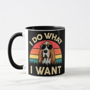 Mannen grappige Basset Hound-cadeautjes die ik doe Mok
