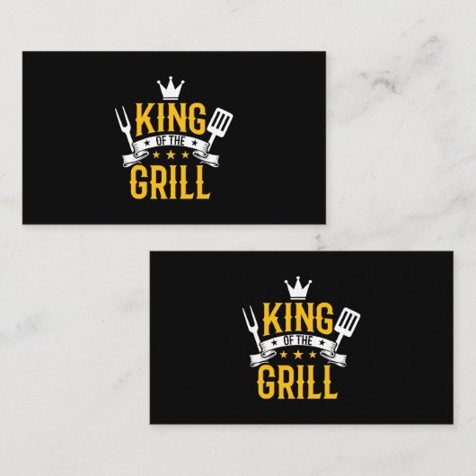 Mannen Grappige BBQ Kleding Mannen Gift voor Hem K Visitekaartje (Voorkant / Achterkant)
