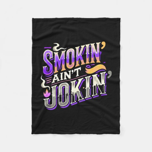 Mannen grappige bbq smoker vlees roken tools grill fleece deken (Voorkant)