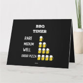 Mannen Grappige BBQ Timer Grilling Papa Drink Bier Kaart (Achterkant)