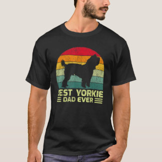 Mannen Grappige  Beste Yorkie Vader Ooit Vader's D T-shirt