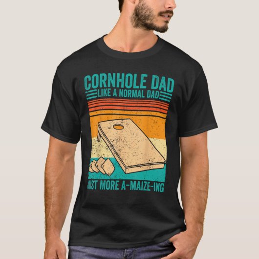 Mannen Grappige Cornhole Retro Cornhole Pap Gewoon T-shirt (Voorkant)